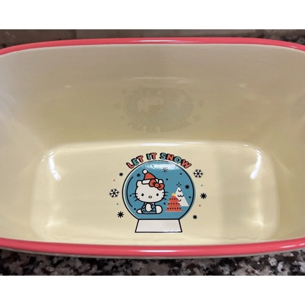 New Set Of 2 Hello Kitty Xmas Let It Snow Globe Loaf Pan Square Baking Pan ZRike